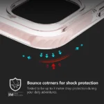 כיסוי מגן שקוף לאייפון 16 ורוד Echo Wave Plus תומך MagSafe עם הגנה בפינות Beelan