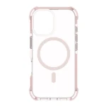 כיסוי מגן שקוף לאייפון 16 ורוד Echo Wave Plus תומך MagSafe עם הגנה בפינות Beelan