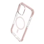 כיסוי מגן שקוף לאייפון 16 ורוד Echo Wave Plus תומך MagSafe עם הגנה בפינות Beelan