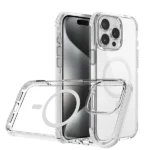 כיסוי מגן שקוף לאייפון 16 פרו מקס אפור Echo Wave Plus תומך MagSafe עם הגנה בפינות Beelan