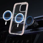 כיסוי מגן שקוף לאייפון 16 פרו ורוד Echo Wave Plus תומך MagSafe עם הגנה בפינות Beelan