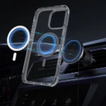 כיסוי מגן שקוף לאייפון 16 פרו מקס שחור Echo Wave Plus תומך MagSafe עם הגנה בפינות Beelan