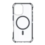כיסוי מגן שקוף לאייפון 16 שחור Echo Wave Plus תומך MagSafe עם הגנה בפינות Beelan