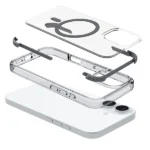 כיסוי מגן שקוף לאייפון 16 שחור Echo Wave Plus תומך MagSafe עם הגנה בפינות Beelan