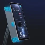 מעמד מגנטי לאייפד אלומיניום כסוף מתכוונן 360 מעלות עם הברגה למשטחים C3