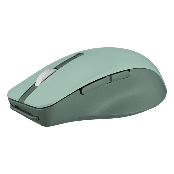 עכבר אלחוטי Bluetooth ארגונומי עם 6 כפתורים שקט ונייד Asus MD200 ירוק