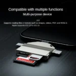 קורא כרטיסים 7 ב-1 לכל המכשירים תומך ב-TF, SD, USB-A, Type-C, Micro ו-Lightning