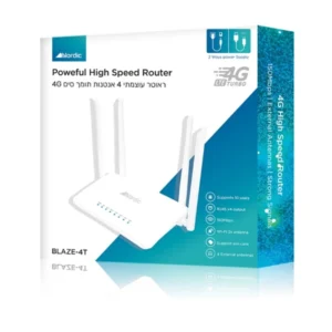 ראוטר מתקדם מהיר ביותר תומך 4G עם 4 אנטנות Nordic Blaze 4T