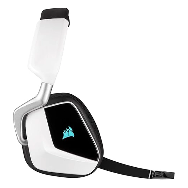 אוזניות גיימינג אלחוטיות Corsair Void Rgb Elite Wireless לבן עם שמע היקפי 7.1 ונוחות מירבית