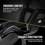 אוזניות גיימינג אלחוטיות Corsair Void Rgb Elite Wireless שחור עם שמע היקפי 7.1 ונוחות מירבית