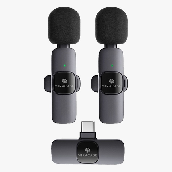 זוג מיקרופונים אלחוטיים Type-C להקלטה איכותית ופשוטה | Miracase MWMC550