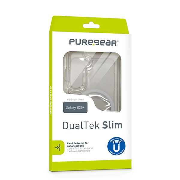 מגן שקוף לגלקסי S25 פלוס עם תמיכה ב Magents סדרת Dualtek Slim מבית Puregear