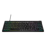 מקלדת גיימינג Corsair K55 Core שחור עם תאורת Rgb עוצמתית וכפתורי מדיה ייעודיים