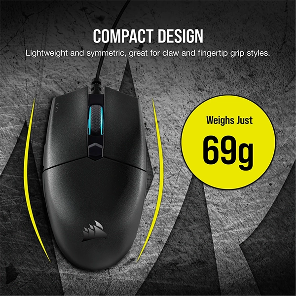 עכבר גיימינג Corsair Katar Pro Ultra Light עם חיישן 12,400 Dpi ועיצוב קל במיוחד
