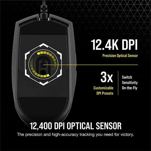 עכבר גיימינג Corsair Katar Pro Ultra Light עם חיישן 12,400 Dpi ועיצוב קל במיוחד