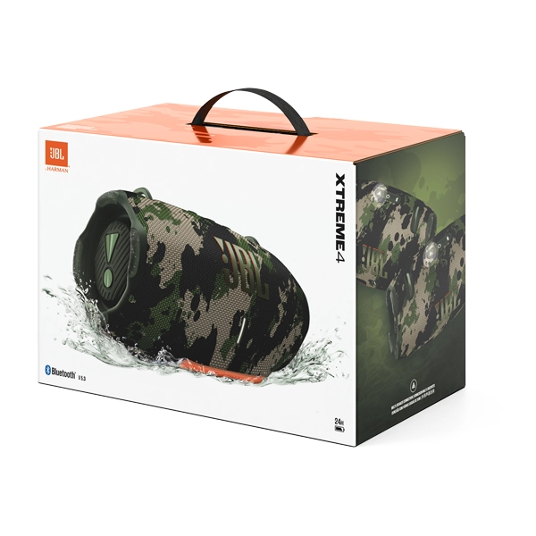רמקול נייד JBL Xtreme 4 צבאי לחווית סאונד עוצמתית בכל מקום עמיד למים עם חיי סוללה ארוכים