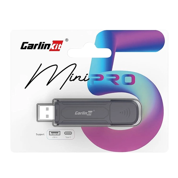 מתאם אלחוטי לרכב למערכות CarPlay ו-Android Auto לחיבור מהיר | Carlinkit Mini SE 5 Pro