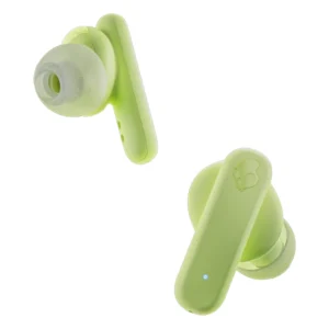 אוזניות אלחוטיות ירוקות Skullcandy Smokin Buds עם איכות שמע גבוהה ועמידות למים