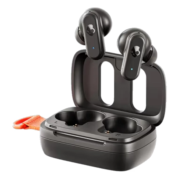אוזניות אלחוטיות שחורות Skullcandy Dime 3 קומפקטיות עם סאונד עוצמתי