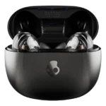 אוזניות אלחוטיות שחורות Skullcandy Rail עם סאונד מתקדם וביטול רעשים חכם
