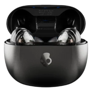 אוזניות אלחוטיות שחורות Skullcandy Rail עם סאונד מתקדם וביטול רעשים חכם