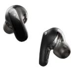 אוזניות אלחוטיות שחורות Skullcandy Rail עם סאונד מתקדם וביטול רעשים חכם
