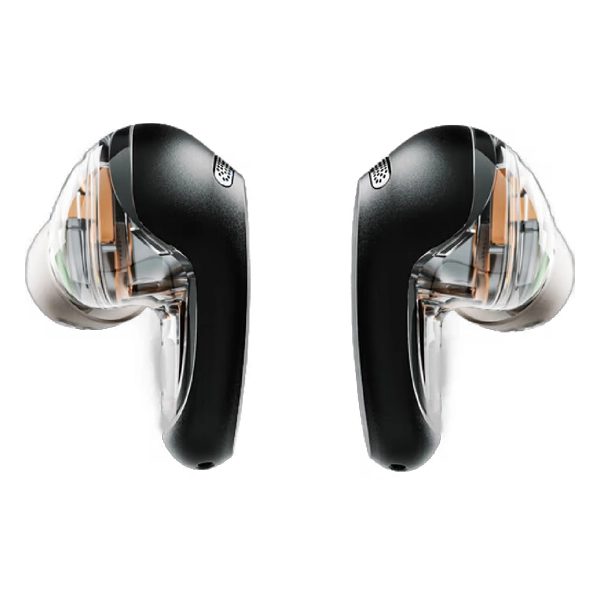 אוזניות אלחוטיות שחורות Skullcandy Rail עם סאונד מתקדם וביטול רעשים חכם