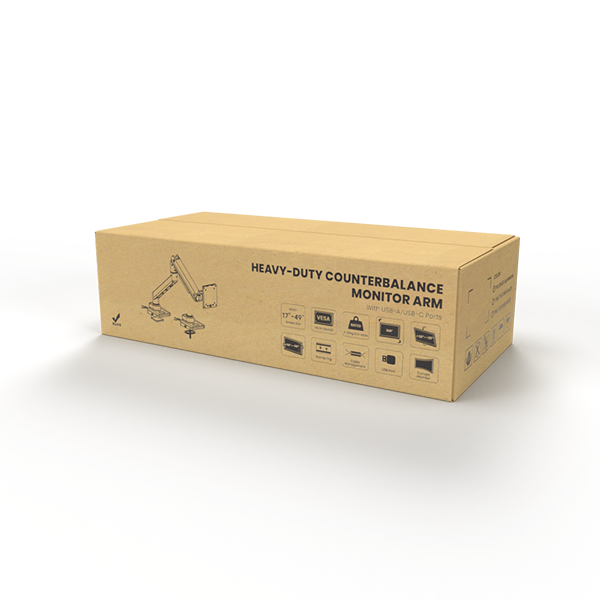 זרוע למסכים 17-49 אינץ׳ עם מנגנון גז חיבורי USB וניהול כבלים מתקדם Lumi LDT69-C012UC