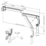 זרוע למסכים 17"-32" מתכווננת | Lumi LDA34-112 – התאמה מושלמת ונוחות מקסימלית