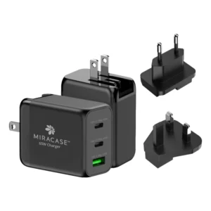 מטען קיר אוניברסלי מהיר 65W עם 2 יציאות USB-C ויציאת USB-A מהיר | Miracase MWC65U