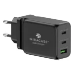 מטען קיר אוניברסלי מהיר 65W עם 2 יציאות USB-C ויציאת USB-A מהיר | Miracase MWC65U