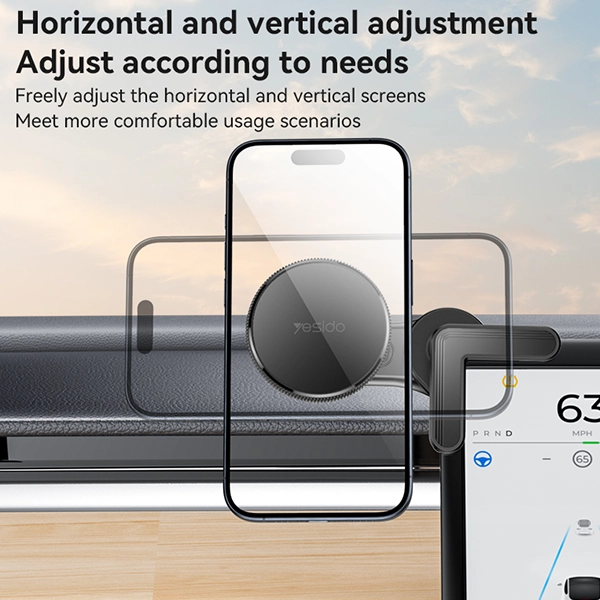 מעמד מגנטי לרכב תומך MagSafe עם סיבוב 360° מותאם למסכים Yesido C213