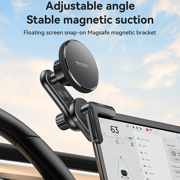 מעמד מגנטי לרכב תומך MagSafe עם סיבוב 360° מותאם למסכים Yesido C213