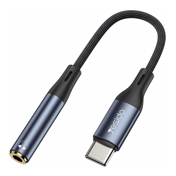 מתאם Type-C לאוזניות 3.5 ממ באיכות סאונד גבוהה Yesido YAU38