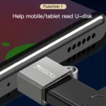 מתאם קומפקטי Type-C ל-USB לחיבור התקנים חיצוניים Yesido GS08