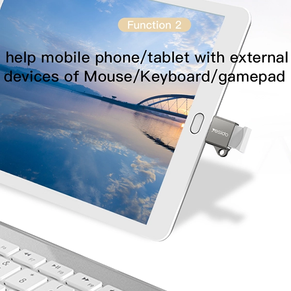 מתאם קומפקטי Type-C ל-USB לחיבור התקנים חיצוניים Yesido GS08