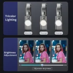 גימבל מתקפל עם שלט, תאורת LED וסיבוב 360° | L18s