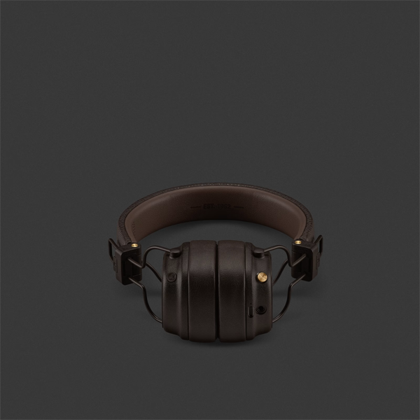 אוזניות אלחוטיות Marshall Major 5 חום | 100+ שעות נגינה ועיצוב מתקפל