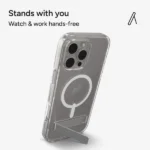 כיסוי לאייפון 16 פרו מקס שקוף עם מעמד תומך MagSafe איכותי | ZAGG Crystal Palace with Kickstand