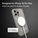 כיסוי לאייפון 16 פרו מקס שקוף עם מעמד תומך MagSafe איכותי | ZAGG Crystal Palace with Kickstand
