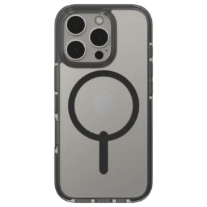 כיסוי לאייפון 16 פרו מקס שחור שקוף תומך MagSafe איכותי | ZAGG Santa Cruz Snap