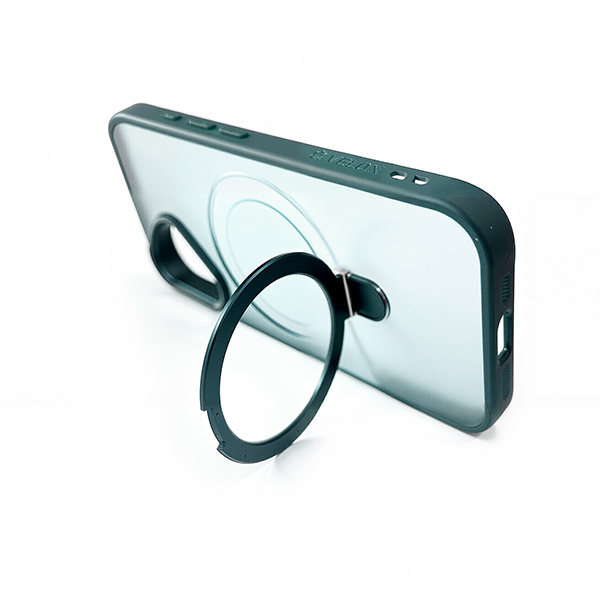 כיסוי מט לאייפון 16 ירוק עם סטנד MagSafe ומגן מצלמה | Velox MagRing