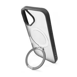 כיסוי מט לאייפון 16 פלוס אפור עם סטנד MagSafe ומגן מצלמה | Velox MagRing