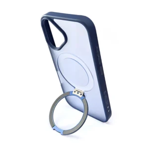 כיסוי מט לאייפון 16 פלוס כחול עם סטנד MagSafe ומגן מצלמה | Velox MagRing