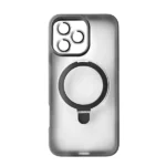כיסוי מט לאייפון 16 פרו אפור עם סטנד MagSafe ומגן מצלמה | Velox MagRing