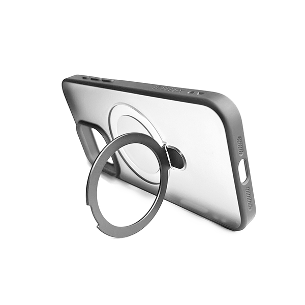 כיסוי מט לאייפון 16 פרו אפור עם סטנד MagSafe ומגן מצלמה | Velox MagRing