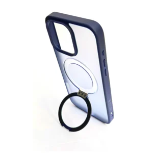 כיסוי מט לאייפון 16 פרו כחול עם סטנד MagSafe ומגן מצלמה | Velox MagRing