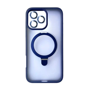 כיסוי מט לאייפון 16 פרו כחול עם סטנד MagSafe ומגן מצלמה | Velox MagRing
