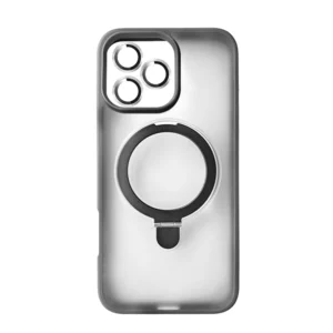 כיסוי מט לאייפון 16 פרו מקס אפור עם סטנד MagSafe ומגן מצלמה | Velox MagRing
