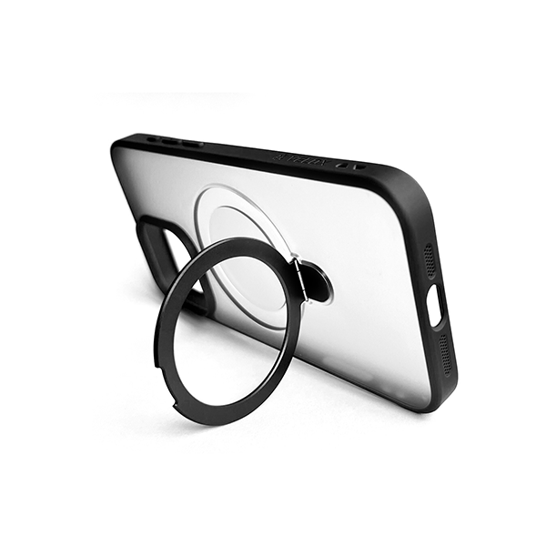 כיסוי מט לאייפון 16 פרו מקס שחור עם סטנד MagSafe ומגן מצלמה | Velox MagRing